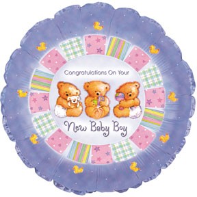 Фольгированные шары/ CTI / 18" Congratulations New Baby Boy